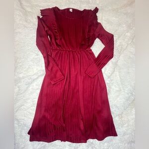 Hosika Tween Girls Ribbed Long Sleeve Dress  Size XL